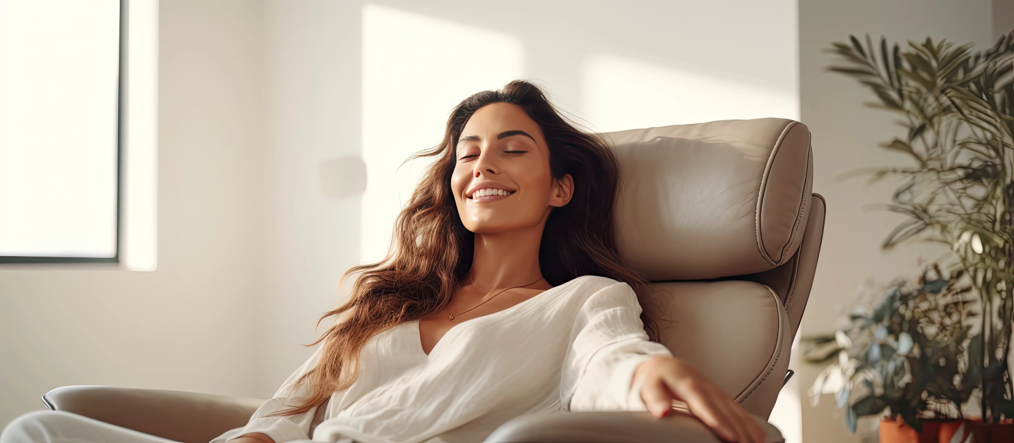 Patient relaxing during sedation dentistry in Banff