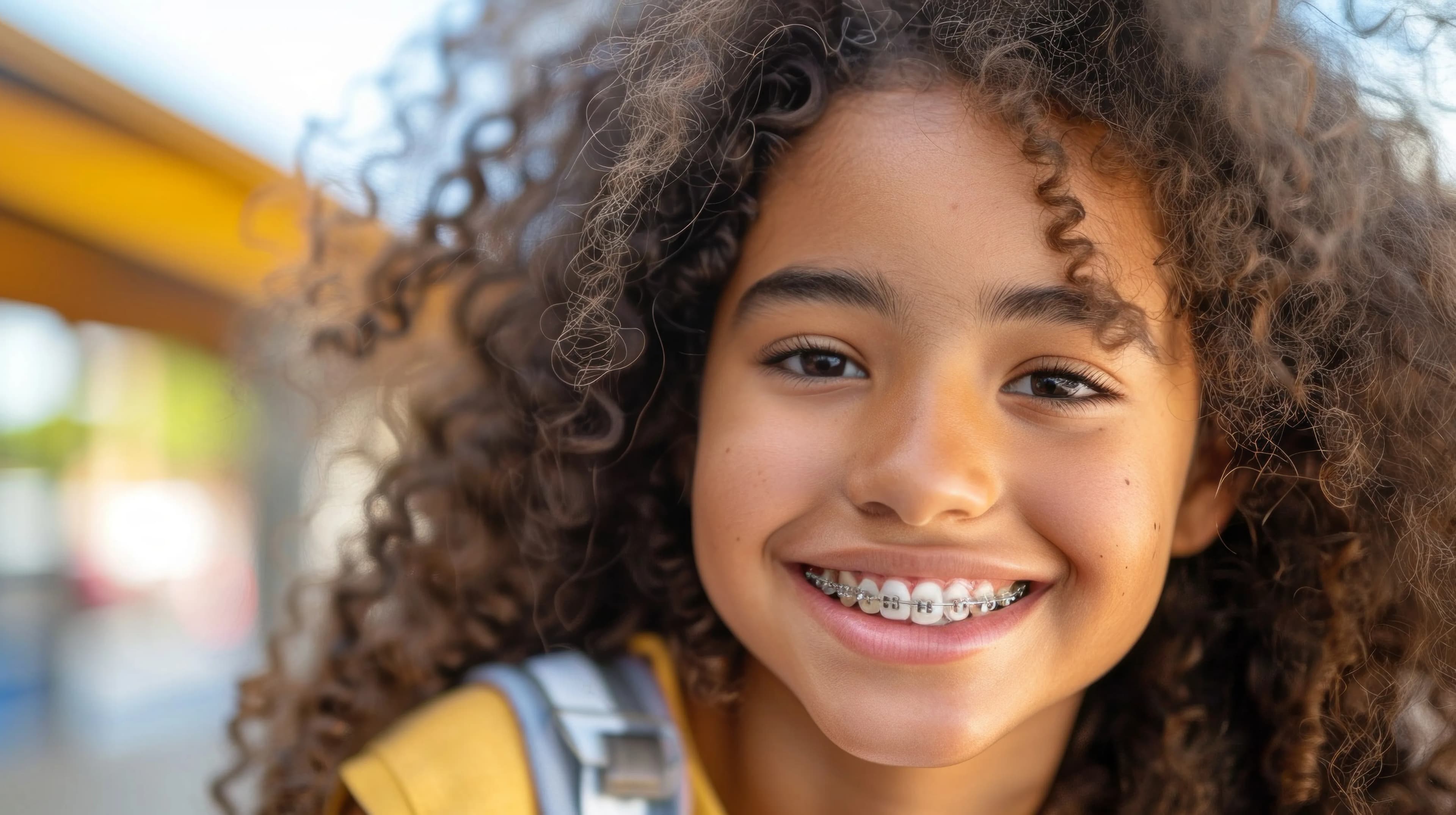 Patient holding a clear Invisalign aligner in Banff